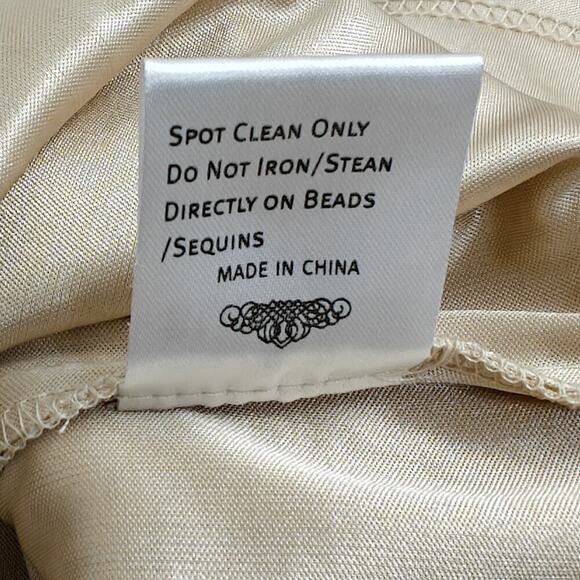 Sue Wong Nocturne Soutache Lace Cocktail Dress Size 2 Ivory Sheer Lined Wedding - Picture 13 of 14